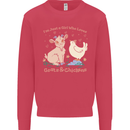 A Girl Who Loves Goats Chickens Farmer Kids Sweatshirt Jumper Heliconia