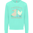 A Girl Who Loves Goats Chickens Farmer Kids Sweatshirt Jumper Peppermint