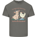 A Girl Who Loves Goats Chickens Farmer Kids T-Shirt Childrens Charcoal
