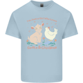 A Girl Who Loves Goats Chickens Farmer Kids T-Shirt Childrens Light Blue