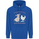 A Girl Who Loves Goats Chickens Farmer Mens 80% Cotton Hoodie Royal Blue