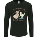 A Girl Who Loves Goats Chickens Farmer Mens Long Sleeve T-Shirt Black