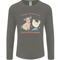 A Girl Who Loves Goats Chickens Farmer Mens Long Sleeve T-Shirt Charcoal