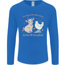 A Girl Who Loves Goats Chickens Farmer Mens Long Sleeve T-Shirt Royal Blue
