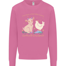 A Girl Who Loves Goats Chickens Farmer Mens Sweatshirt Jumper Azalea
