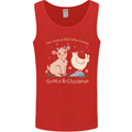 A Girl Who Loves Goats Chickens Farmer Mens Vest Tank Top Red