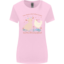 A Girl Who Loves Goats Chickens Farmer Womens Wider Cut T-Shirt Light Pink