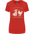 A Girl Who Loves Goats Chickens Farmer Womens Wider Cut T-Shirt Red