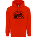 A Girl Who Loves Motorcycles Biker Childrens Kids Hoodie Bright Red
