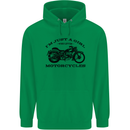 A Girl Who Loves Motorcycles Biker Childrens Kids Hoodie Irish Green