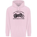 A Girl Who Loves Motorcycles Biker Childrens Kids Hoodie Light Pink