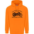 A Girl Who Loves Motorcycles Biker Childrens Kids Hoodie Orange