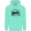 A Girl Who Loves Motorcycles Biker Childrens Kids Hoodie Peppermint