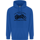 A Girl Who Loves Motorcycles Biker Childrens Kids Hoodie Royal Blue