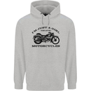A Girl Who Loves Motorcycles Biker Childrens Kids Hoodie Sports Grey