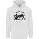 A Girl Who Loves Motorcycles Biker Childrens Kids Hoodie White