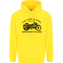 A Girl Who Loves Motorcycles Biker Childrens Kids Hoodie Yellow