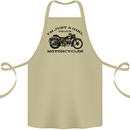 A Girl Who Loves Motorcycles Biker Cotton Apron 100% Organic Khaki
