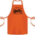 A Girl Who Loves Motorcycles Biker Cotton Apron 100% Organic Orange
