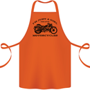 A Girl Who Loves Motorcycles Biker Cotton Apron 100% Organic Orange