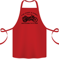 A Girl Who Loves Motorcycles Biker Cotton Apron 100% Organic Red
