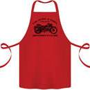 A Girl Who Loves Motorcycles Biker Cotton Apron 100% Organic Red