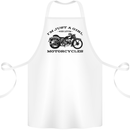 A Girl Who Loves Motorcycles Biker Cotton Apron 100% Organic White