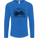 A Girl Who Loves Motorcycles Biker Mens Long Sleeve T-Shirt Royal Blue