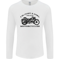 A Girl Who Loves Motorcycles Biker Mens Long Sleeve T-Shirt White