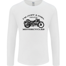 A Girl Who Loves Motorcycles Biker Mens Long Sleeve T-Shirt White