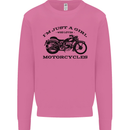 A Girl Who Loves Motorcycles Biker Mens Sweatshirt Jumper Azalea