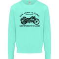 A Girl Who Loves Motorcycles Biker Mens Sweatshirt Jumper Peppermint