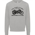 A Girl Who Loves Motorcycles Biker Mens Sweatshirt Jumper Sports Grey