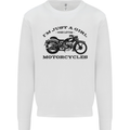 A Girl Who Loves Motorcycles Biker Mens Sweatshirt Jumper White