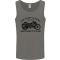 A Girl Who Loves Motorcycles Biker Mens Vest Tank Top Charcoal