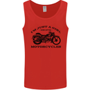 A Girl Who Loves Motorcycles Biker Mens Vest Tank Top Red