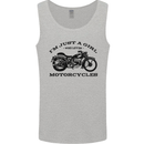 A Girl Who Loves Motorcycles Biker Mens Vest Tank Top Sports Grey