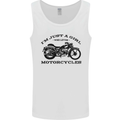 A Girl Who Loves Motorcycles Biker Mens Vest Tank Top White