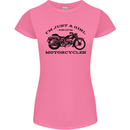 A Girl Who Loves Motorcycles Biker Womens Petite Cut T-Shirt Azalea