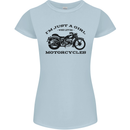 A Girl Who Loves Motorcycles Biker Womens Petite Cut T-Shirt Light Blue