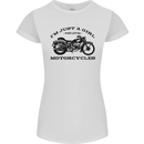 A Girl Who Loves Motorcycles Biker Womens Petite Cut T-Shirt White