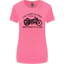 A Girl Who Loves Motorcycles Biker Womens Wider Cut T-Shirt Azalea