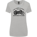 A Girl Who Loves Motorcycles Biker Womens Wider Cut T-Shirt Sports Grey