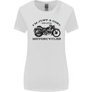 A Girl Who Loves Motorcycles Biker Womens Wider Cut T-Shirt White