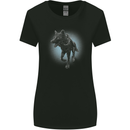 A Girl on Wolf Womens Wider Cut T-Shirt Black