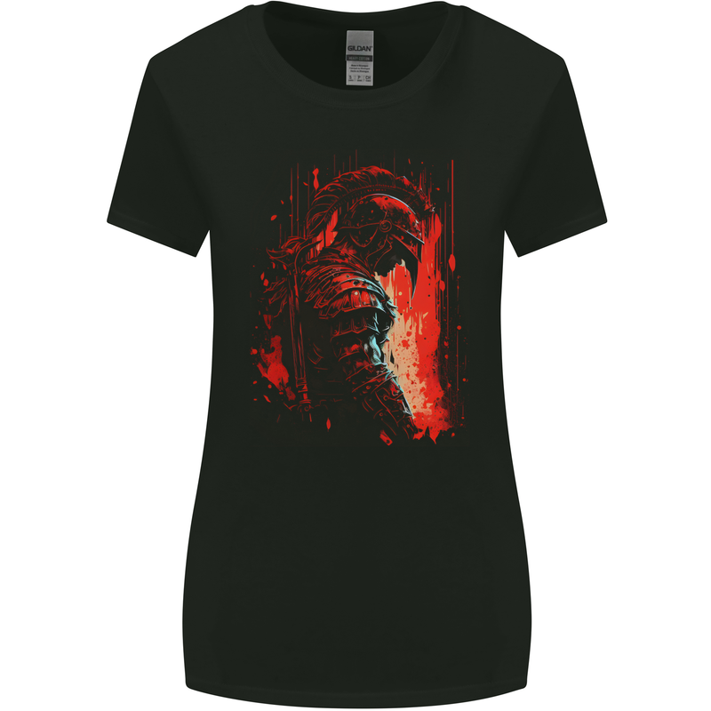 A Gladiator Spartan Bodybuilding MMA Womens Wider Cut T-Shirt Black