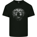 A Golden Retriever Face Mens Cotton T-Shirt Tee Top Black