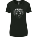 A Golden Retriever Face Womens Wider Cut T-Shirt Black