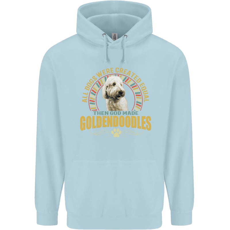 A Goldendoodle Dog Childrens Kids Hoodie Light Blue