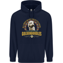 A Goldendoodle Dog Childrens Kids Hoodie Navy Blue